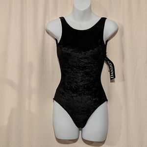 NWT Danskin black leotard Adult Petite